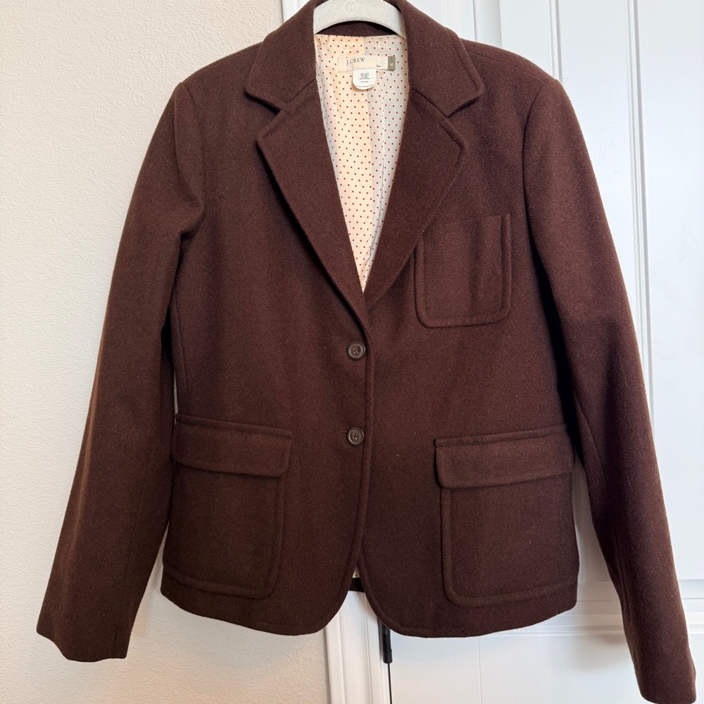 J. Crew Dark Brown Blazer Size Medium